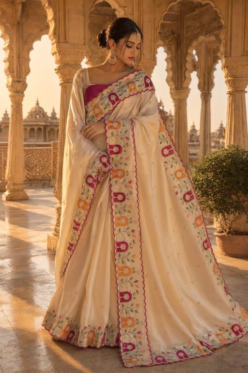Vastrangan saffron-2 sarees wholesale market in surat